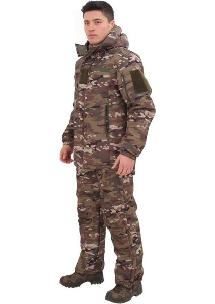 Single Sword Su Geçirmez Kışlık Softshell Mont&pantolon Salopet Takım Multicam-S fiyatları
