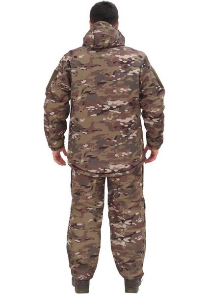 Single Sword Su Geçirmez Kışlık Softshell Mont&pantolon Salopet Takım Multicam-S modelleri