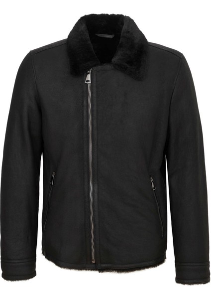 Siyah Hakiki Deri Erkek Hakiki Deri Kaban - E21KDM310196-S1N