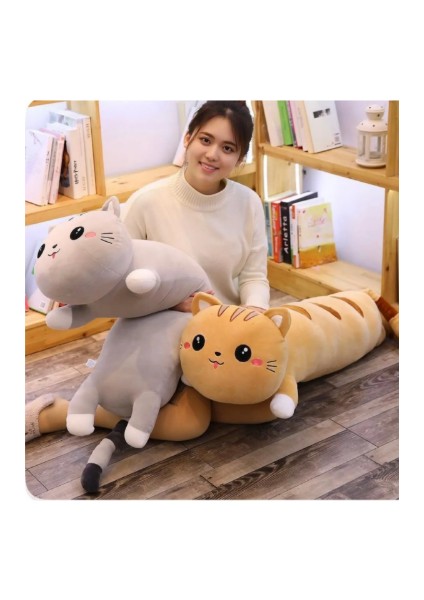 Kedi Uzun Uyku Arkadaşı ve Oyun Arkadaşı Kahverengi 100CM modelleri