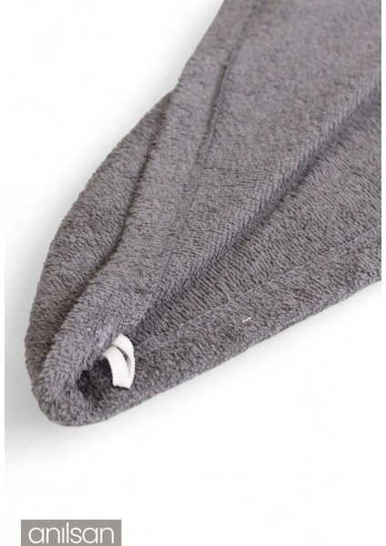 %100 Pamuk Antrasit Havlu Bone Saç Kurutma Bonesi Kafa Havlusu Duş Banyo Bonesi Islak Saç Kurulama Bone fırsatları