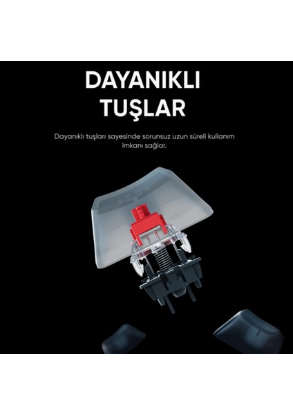 Emachines EAK100 Beyaz/yeşil USB Rgb Backlight Red Swıtch Mekanik Q 101 Tuşlu Compact Gaming Klavye indirimleri