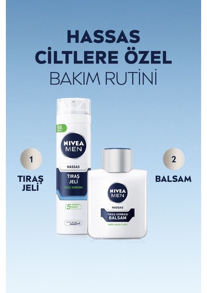 Hassas Ciltler İçin Hoş Kokulu Tıraş Sonrası Balsam - 100 ml, Alkolsüz, Papatya ve Hamamelis Özleriyle Zenginleştirilmiş