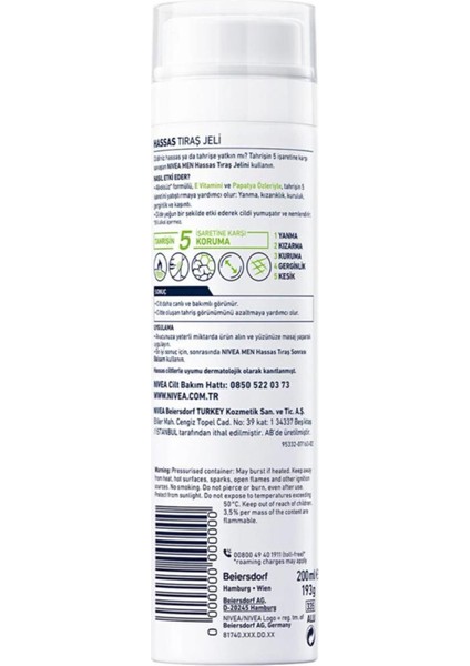 Hassas Tıraş Jeli - Alkolsüz, Papatya ve E Vitamini ile Zenginleştirilmiş, 200 ml, Ultra Glide Teknolojisi ile Yakın ve Konforlu Tıraş fiyatları