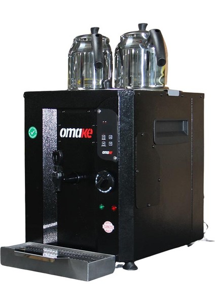 CAY01 E11 Dijital Çay Makinesi 2 Demlikli Elektrikli 23 Litre Siyah