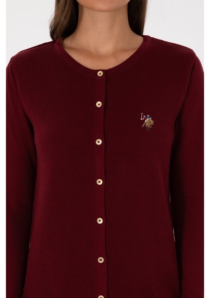 Kadın Bordo Hırka (Triko) 50307737-VR014