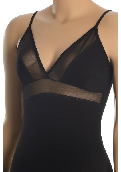 Kadın Atlet Tüllü Ip Askılı (%96 Pamuk - %4 Elastan)