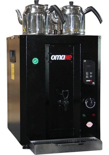 CAY01 E15 Dijital Çay Makinesi 3 Demlikli Elektrikli 40 Litre Siyah