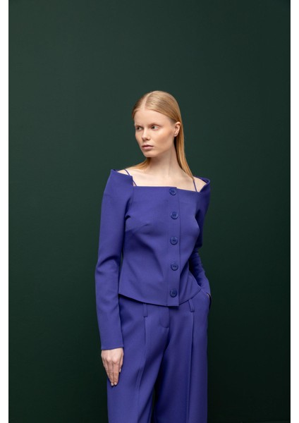 Kare Yaka Bluz 26W10846