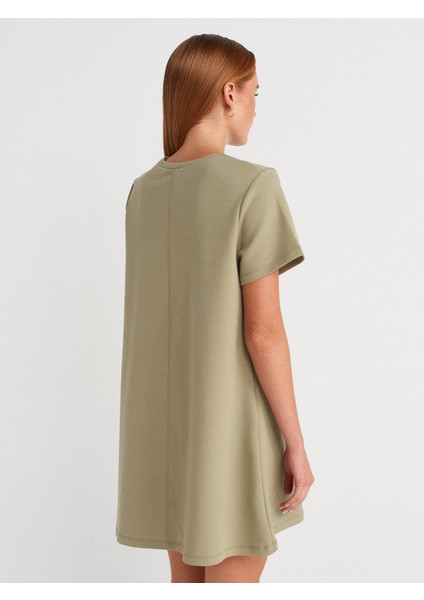 91523 Kısa Kollu Mini Elbise-Çağla fiyatları