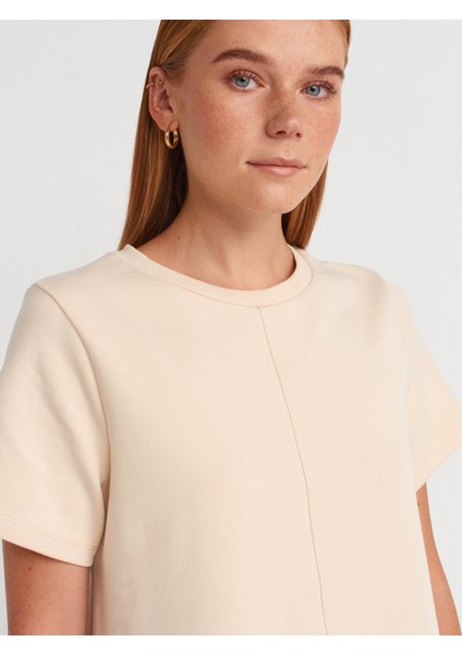 91523 Kısa Kollu Mini Elbise-Taş modelleri