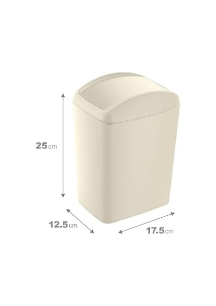 Soft Çöp Kutusu Döner Kapak 5 Lt Latte modelleri