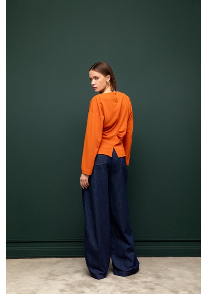 Asimetrik Büzgülü Bluz 26W10848 fiyatları