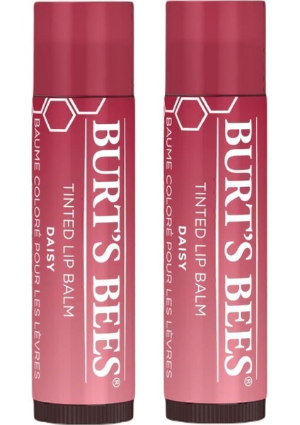 Renkli Dudak Bakım Kremi Mercan Çiçeği - Tinted Lip Balm Daisy 4,25 gr X2 Adet