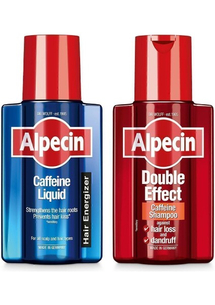 Doubleeffect Dökülme&Kepek Şampuan 200ml + Caffeine Liquid-Dökülme Losyon 200 Ml