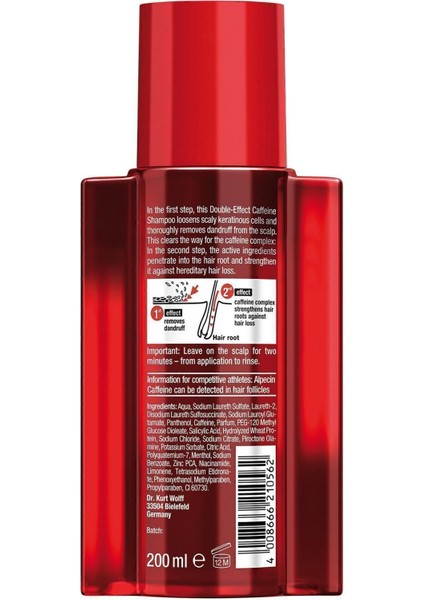 Doubleeffect Dökülme&Kepek Şampuan 200ml + Caffeine Liquid-Dökülme Losyon 200 Ml modelleri