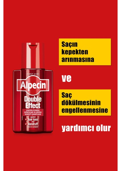 Doubleeffect Dökülme&Kepek Şampuan 200ml + Caffeine Liquid-Dökülme Losyon 200 Ml fırsatları