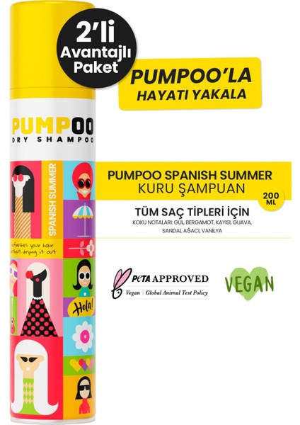 Kuru Şampuan - Spanish Summer 200 ml x 2 Adet