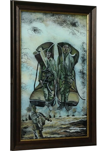 El Işçiliği Cam Boyama Tablo 37X57 cm - 6328 fiyatları