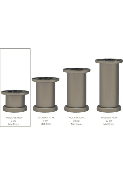 Modern, Düz Ayak 5 cm Krom, Tv Ünitesi, Koltuk Altı , Dolap Ayağı, Vidaları Hediye modelleri