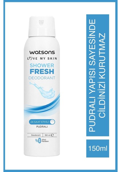 Shower Fresh Kadın Deodorant Sprey 3×150 ml Çiçeksi Pudralı 24 Saat Etkili Nemlendirici Formül fiyatları