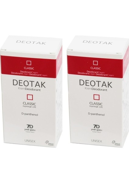 Krem Deodorant - Klasik Unisex Parfüm, 35 ml x 2 Adet, Koltuk Altı, El ve Ayak Kullanımı için Uygun fiyatları