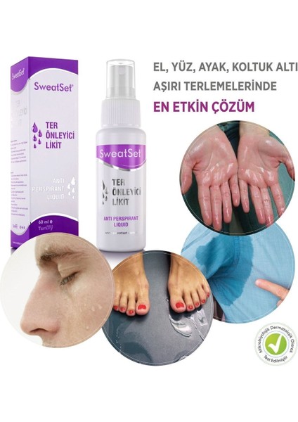 Ter Önleyici Sprey Pudrasız Unisex 60 ml Alkolsüz Hassas Ciltler İçin Etkin Formül fırsatları