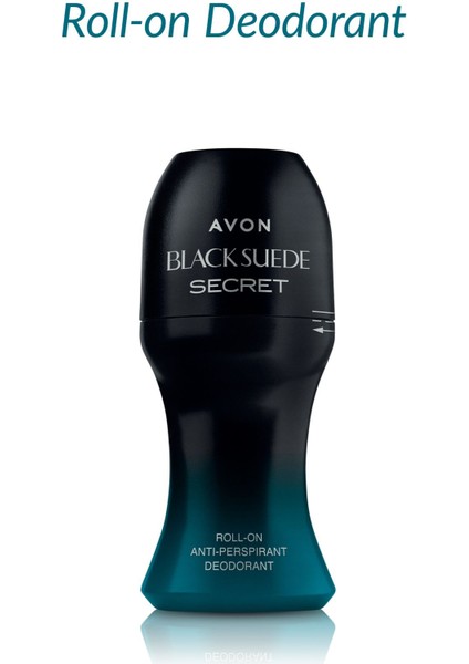 Black Suede Secret Erkek Roll-On Deodorant - Odunsu Amber ve Kırmızı Elma Notalarıyla, Ter Kokusunu Önleyici, 50 ml