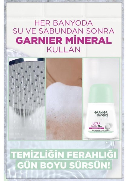 Ultra Kuru Roll-On Deodorant - 48 Saat Etkili, Kadınlar İçin, 3 Adet 50 ml, Alkol İçermez, Cilde Nefes Aldırır indirimleri