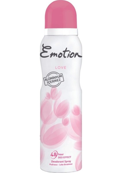 Love Kadın Sprey Deodorant - Ferah Çiçek Aroması, 150 ml, Pudrasız, Leke Bırakmayan, Alüminyum İçermeyen fiyatları