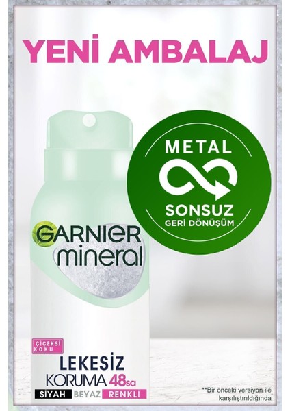 Mineral Sprey Deodorant - Lekesiz Koruma, Ferah Koku, Unisex, 150 ml × 3'lü Set, 48 Saat Süreli Etki