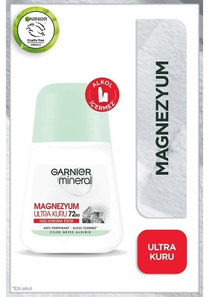 Mineral Roll-On Kadın Deodorant 50 ml Ferah Kokulu 72 Saat Etkili Pudrasız Hızlı Kuruma fiyatları