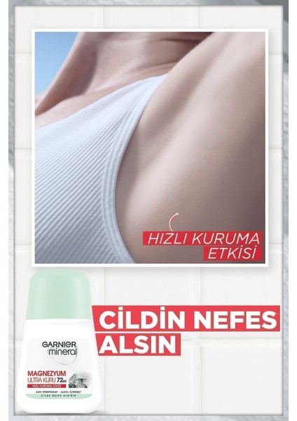 Mineral Roll-On Kadın Deodorant 50 ml Ferah Kokulu 72 Saat Etkili Pudrasız Hızlı Kuruma modelleri