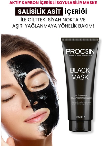 Aktif Karbonlu Jel Yüz Maskesi - Siyah Noktalar ve Gözenekler için Temizleyici 100 ml modelleri