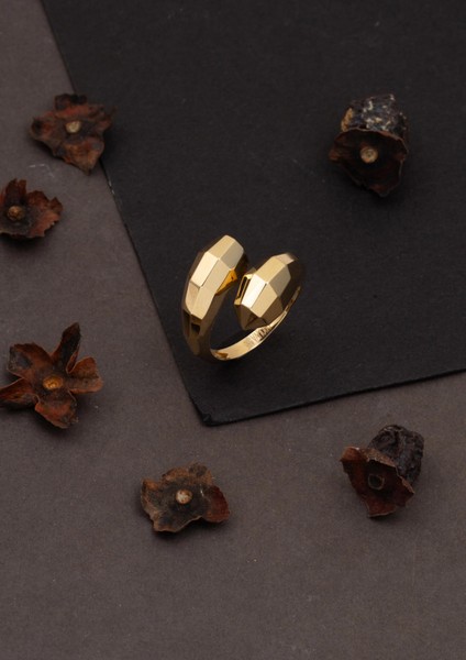 Twin 14 Ayar Altın Prizma Yüzük modelleri