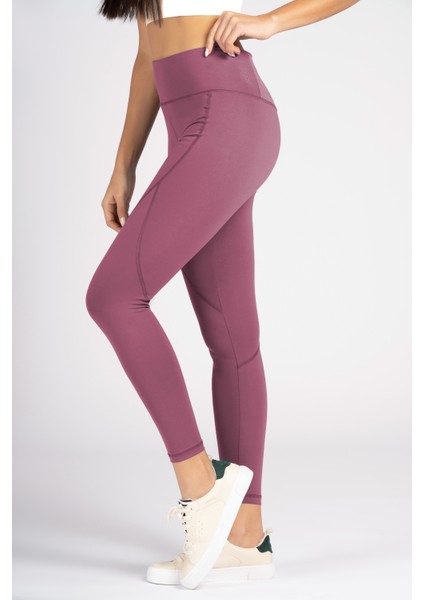 Gül Kurusu Yüksek Bel Arka Cepli Toprlayıcı Kadın Spor Taytı fiyatları