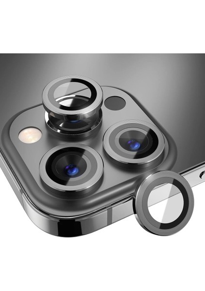 Iphone 13 Pro/13 Pro Max Uyumlu Alüminyum Alaşım Tempered Glass Kamera Lens Koruyucu(3'lü Set) Gold fiyatları