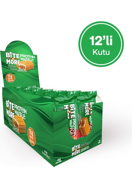 Bite & More Protein Waffle - Tiramisu (55g x 12 Adet)