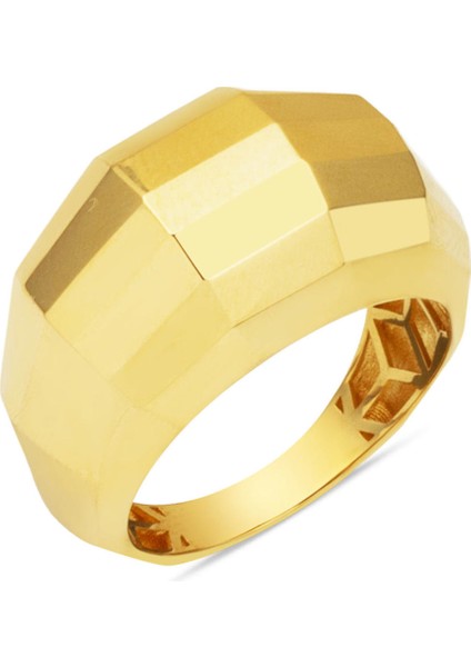 Prizma Taşsız Altın Yüzük 14 Ayar