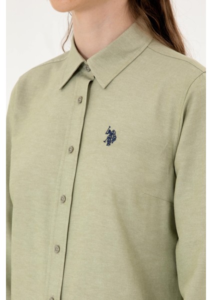 Kadın Açık Haki Gömlek Basic 50316711-VR183