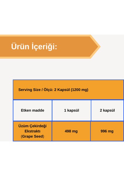 Grape Seed (Üzüm Çekirdeği)60 Kapsül fiyatları
