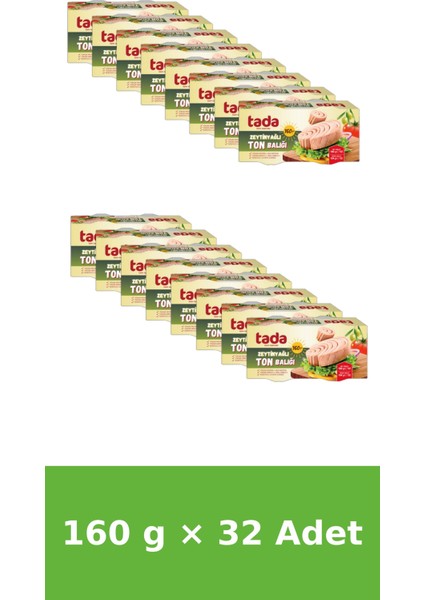Zeytinyağlı Klasik Ton Balığı 160 gr x 32 Adet