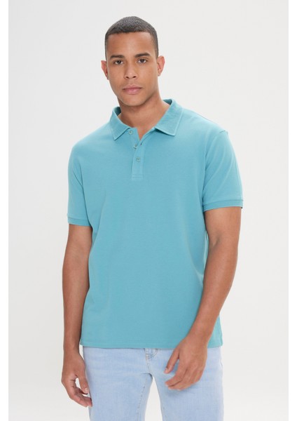 ALTINYILDIZ CLASSICS Erkek Petrol %100 Pamuk Kıvrılmaz Polo Yaka Slim Fit Dar Kesim Tişört modelleri