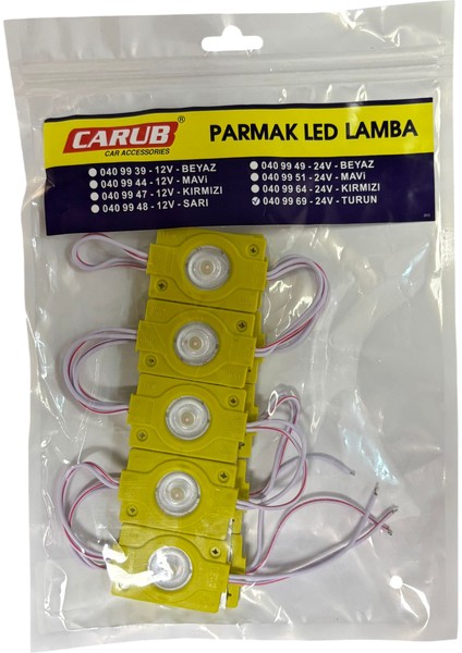 Parmak Lamba Tek Lens Turuncu Amber 10'lu 24V Br 040 99 69