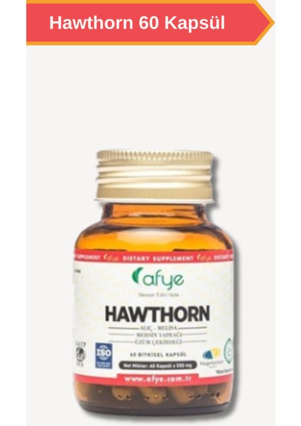 Hawthorn (Alıç Ekstraktı, Melisa Ekstraktı, Mersin Ekstraktı, Üzüm Çekirdeğı Ekstraktı,)60 Kapsül