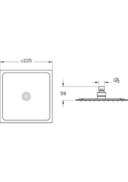 Bliss Square 1f Duş Başlığı Mat Siyah A4579236 fiyatları