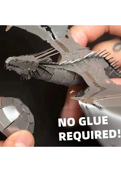 Dıy 3D Metal Puzzle Bulmaca Ejderha Model Seti 14+ Yaş Üstü Hediyelik Model fiyatları