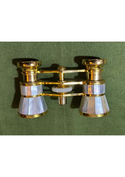 1950'LER Isviçre Kaplamalı Opera Dürbünü Orijinal Kutusunda 10 cm 5 cm 3,5 cm Ölçülerinde