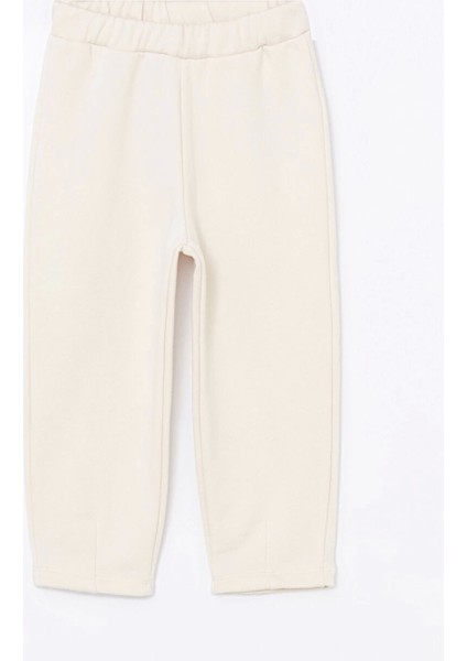 Lcw Kids Ekru Bisiklet Yaka Baskılı Kız Çocuk Sweatshirt ve Eşofman Alt 2'li Takım indirimleri