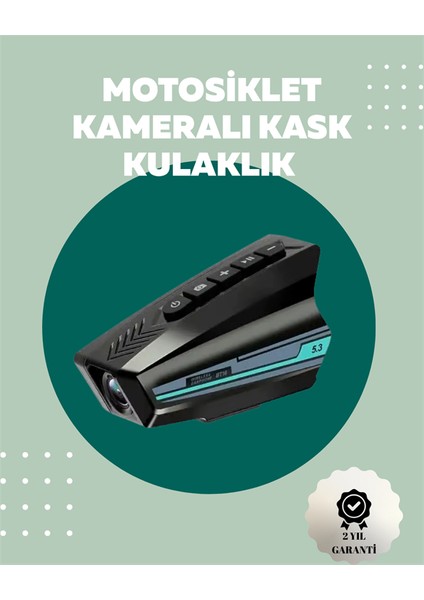 IP65 Sertifikalı Kask Kamerası – Geniş Açı Lens, Bluetooth 5.3